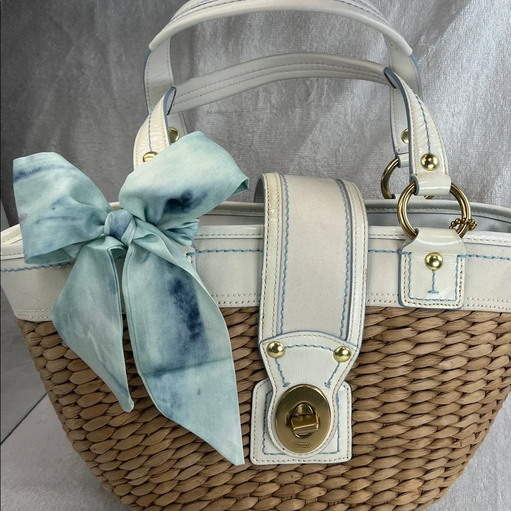 Coach 2006 vintage legacy straw basket bag - Picture 2 of 12
